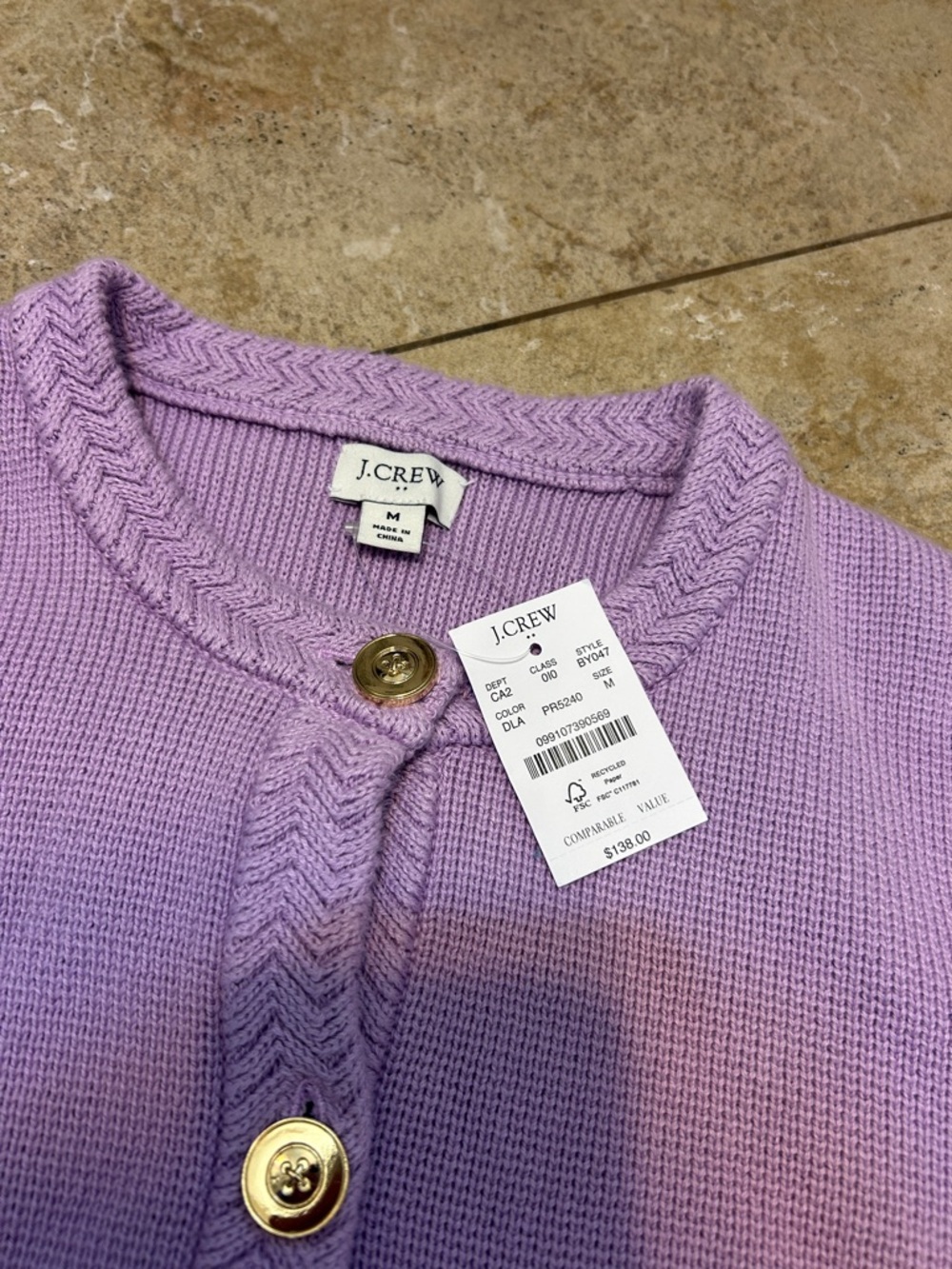 J. Crew Purple Lady Jacket/cardigan size M   NWT - Picture 4 of 5